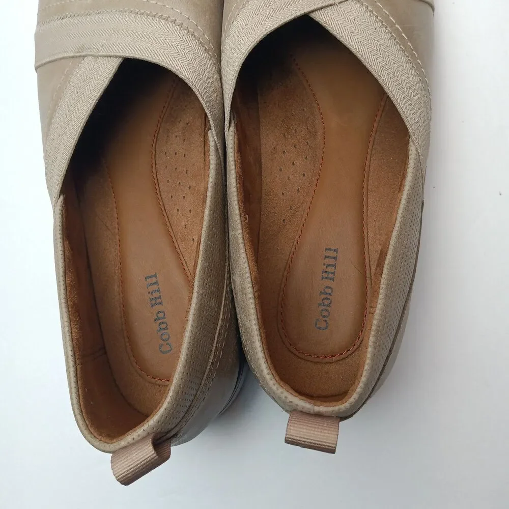 Cobb Hill Penfield Envelope Taupe Womens 11 Slip On Dress Flats